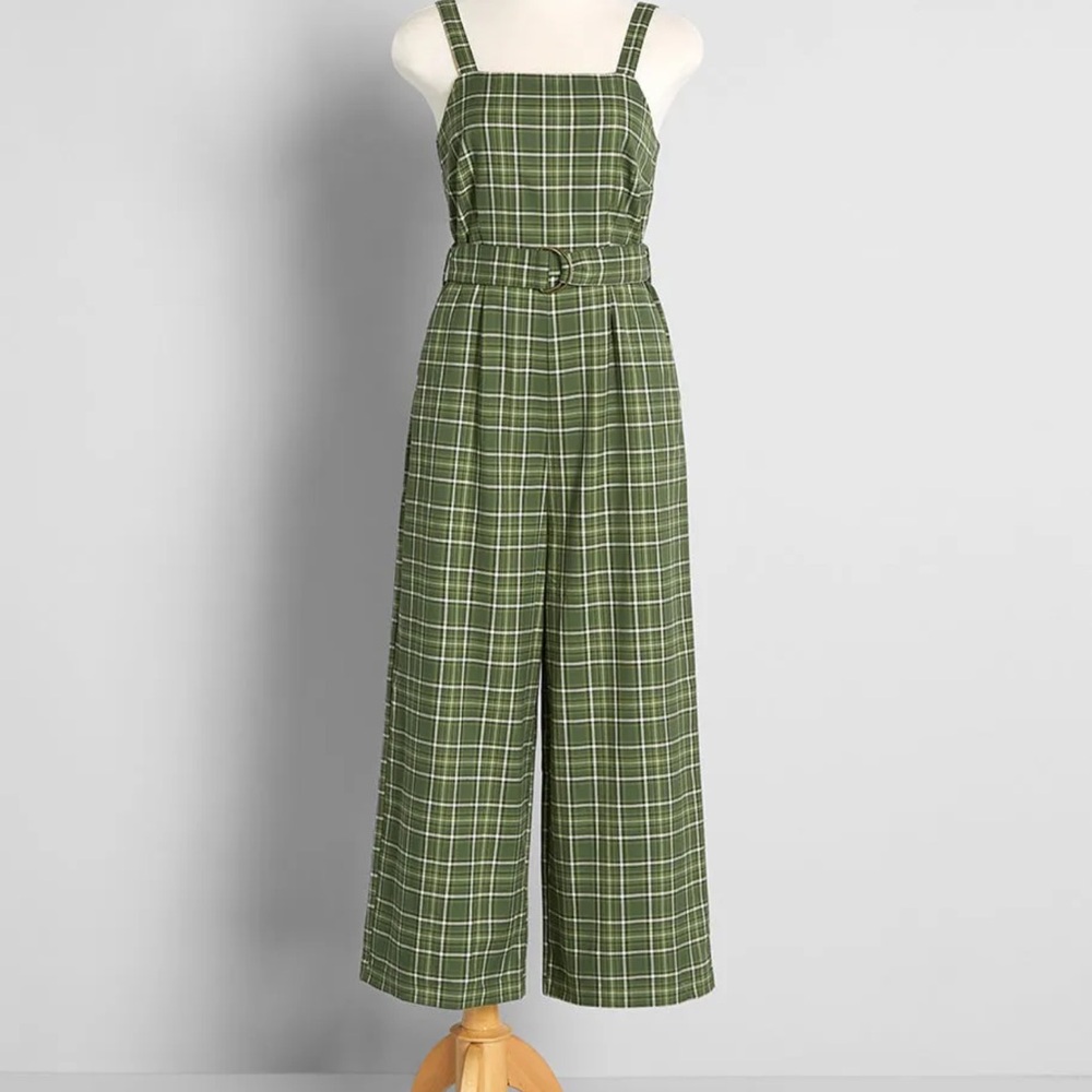 🌱 Princess Highway Plaid Jumpsuit 🌿
